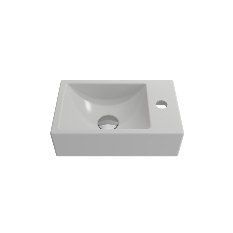 Milano 14.57'' L Bathroom Sink, Matte White