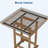 Outdoor Slatted Bar Table and Chairs Set for 5, 5-Piece Bar Height Table and Chairs with Umbrella Hole and Footrest, HDPE All-Weather Patio Bar Set for Balcony, Backyard, Poolside-2071112384