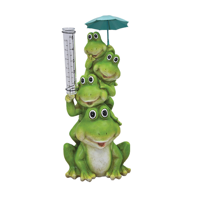 Pluviomètre de grenouille en résine