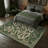 Snake Design Area Rug Soft Low Pile, Mark Resistant, Non-Slip, Washable Carpet – Vintage Forest Animal Design, Collapsible, Thin Perfect for Living Room, Bedroom, Kitchen, Hallway, Nursery-841355518-841355515