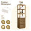 Navan 20" Freestanding Linen Cabinet in Weathered Brown