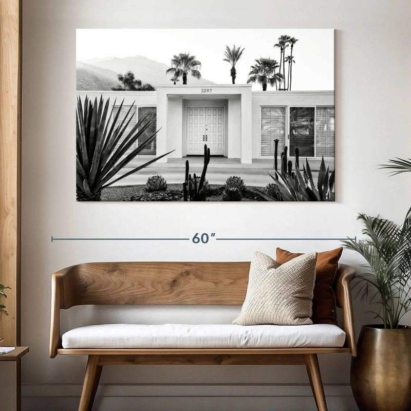 Californie noire - Palm Springs, maison blanche, H 34 po x l 51 po