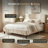 Velvet Upholstered Bed with Wingback Headboard-195891505-195891496
