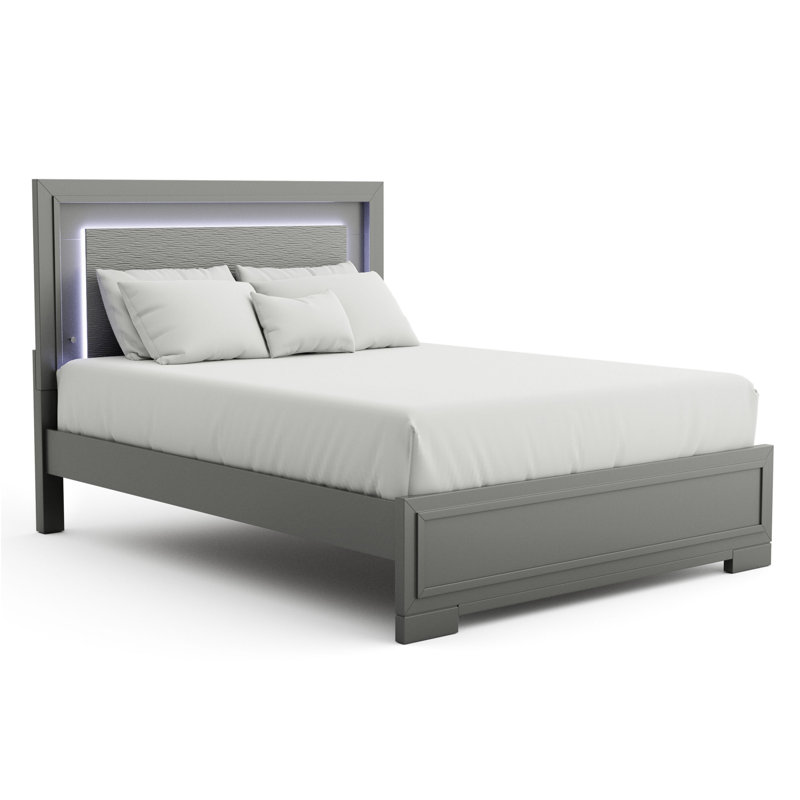 Anjelyna Bedroom Set, King, 6 Pcs: Bed, 2 Nightstands, 2 Dressers, Mirror