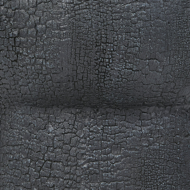 Table d'appoint d'extérieur avec procédé craquelé, Noir