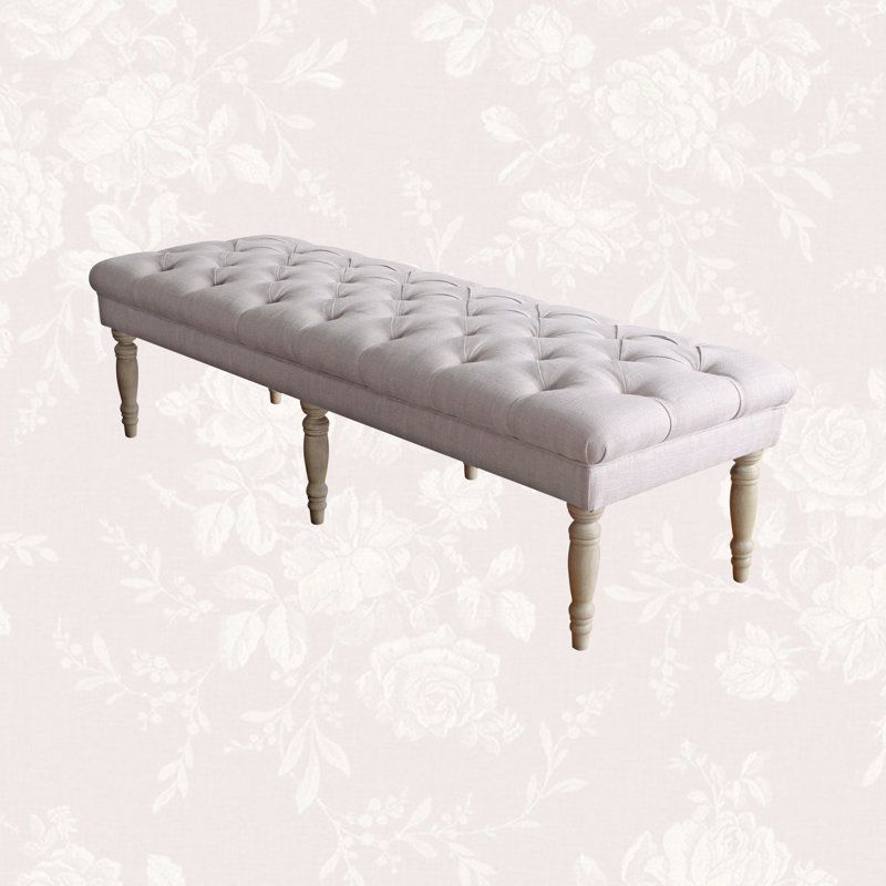 Glenarden Bench, Natural, 18.5" H x 64.25" W x 22" D