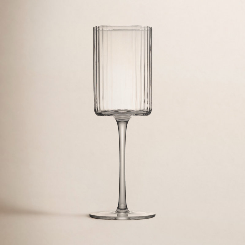 JoyJolt Elle Fluted White Wine Glasses, 11.5oz