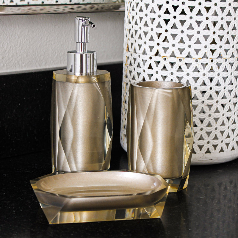 Distributeur de savon / lotion en résine à facettes Sparkles Home | Couleurs vibrantes, pompe en acier inoxydable durable