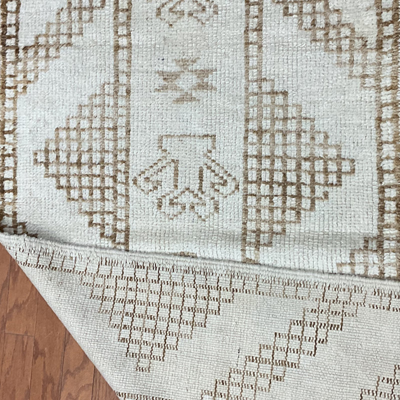  Handmade Turkish Oushak Wool Runner