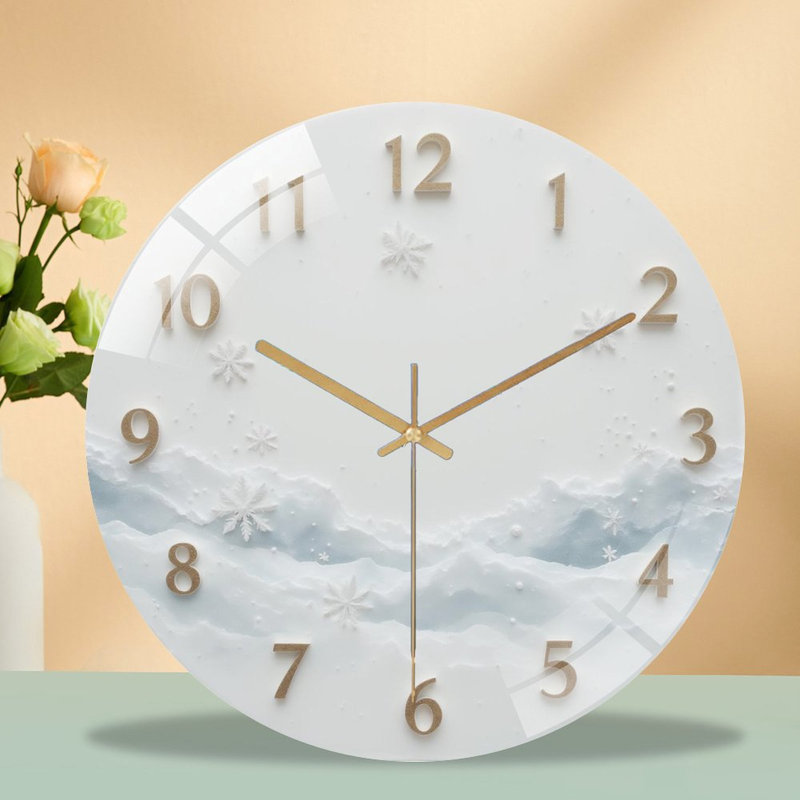 Horloge murale en verre 12 po