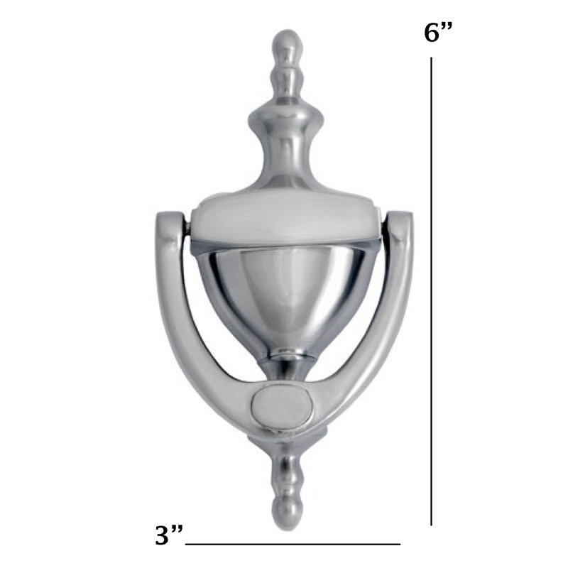 Traditional Brass Door Knocker, Satin Nickel