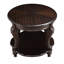 Table ronde de 22 po avec tablette, centre de table en bois massif, assemblage rapide, couleur, tablette incluse, luminaire, procédure facile