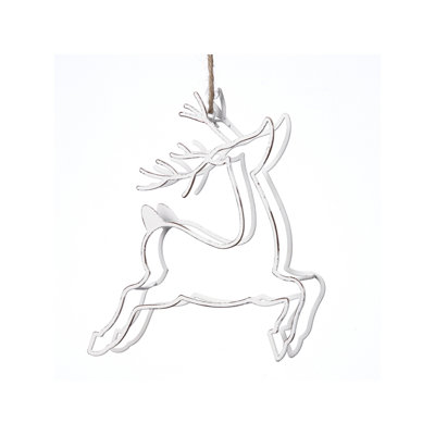 Figurine suspendue cerf en métal
