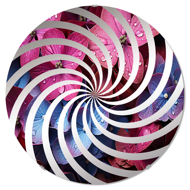 Miroir décoratif Vortex Harmon II - Neon, 23,6 po x 23,6 po