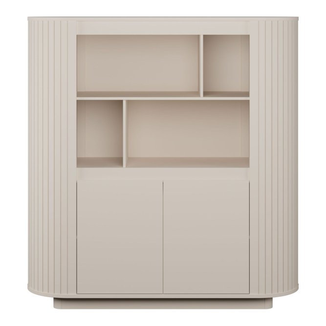 Chanceton 162cm Shelving Cabinet with Open Display