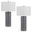 Ensemble de lampes de table 28,5 "gris