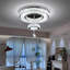 Lustre rond en cristal à deux niveaux-1921136413