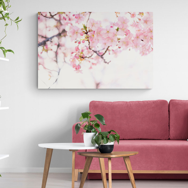 Cherry Blossom Pink Flower - Wrapped Canvas Print, 41 cm H x 61 cm W