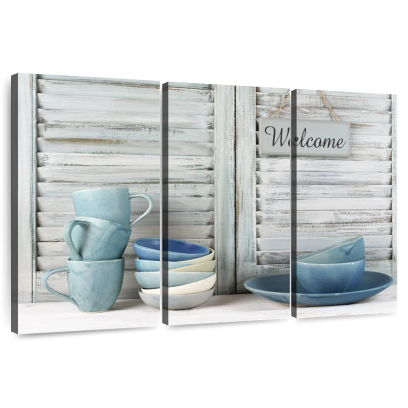 Senne Blue Dinnerware, 28" H x 45" W