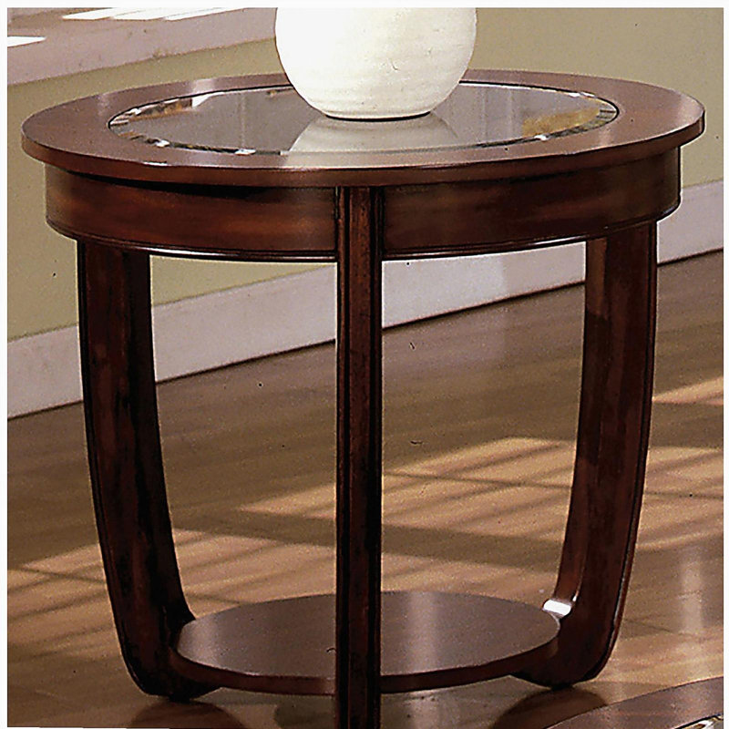 Table de bout cerisier foncé 1 pièce