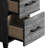 Minimalist Writing Desk with Side Cabinet – Dark Grey-1048624974