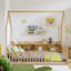 Lits de rangement, lit simple en bois de pin, maison de ferme pour enfants