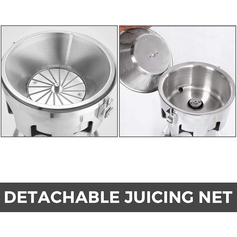 Extracteur de jus commercial Extracteur de jus robuste en fonte d'aluminium et extracteur de jus centrifuge en acier inoxydable pour jus de fruits et de légumes