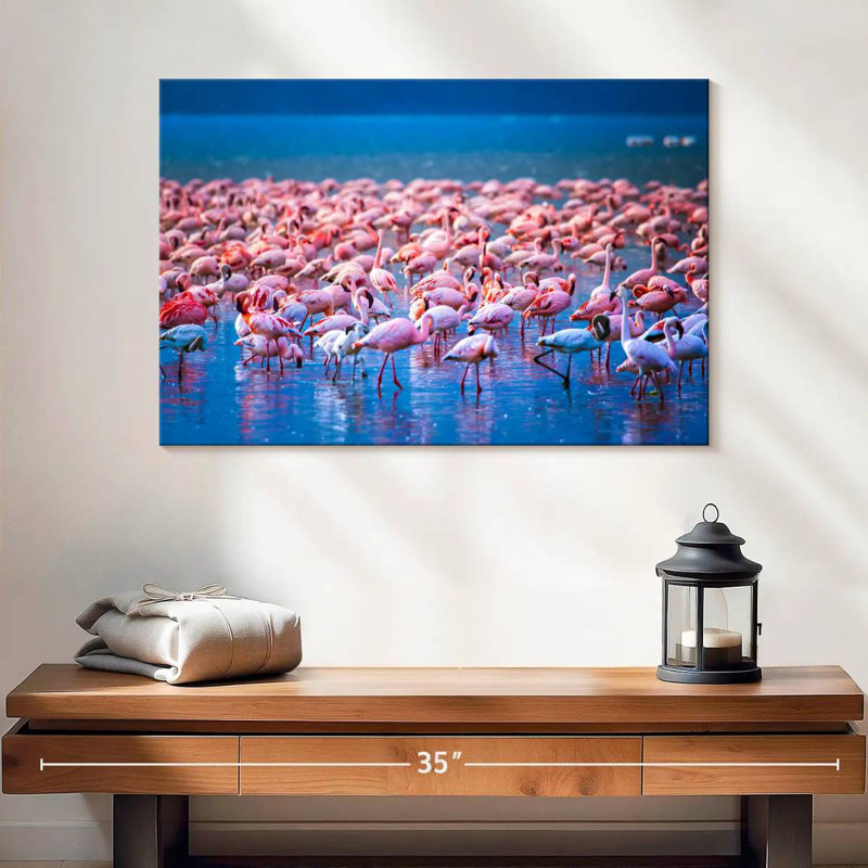Crowle Flamingos In Water