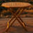 Heilig 35.5" Round Meranti Solid Wood 2-Person Bistro Table with Teak Oil Finish