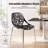Stackable Dining Side Chairs with Floral Cutout Back and Stainless Steel Legs – Modern Kitchen, Restaurant, or Banquet Seating-544002243