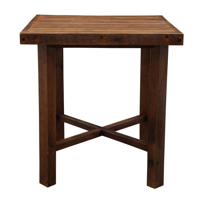 Fireside Lodge Barnwood Square Pub Table - 40-inch - Antique Oak Top, Antique Oak