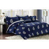 Ensemble d'édredon en coton pima bleu marine 10 pièces