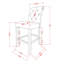 Tabouret de bar en bois massif Leviton, ensemble de 2-1212214841