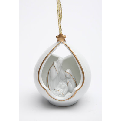 3.5" H Handmade Ceramic Holiday Ornament 