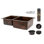 33" Hammered Copper Kitchen 40/60 Double Basin Sink with Matching Drains, and Accessories