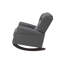 Chaise berçante Fabien, tissu gris
