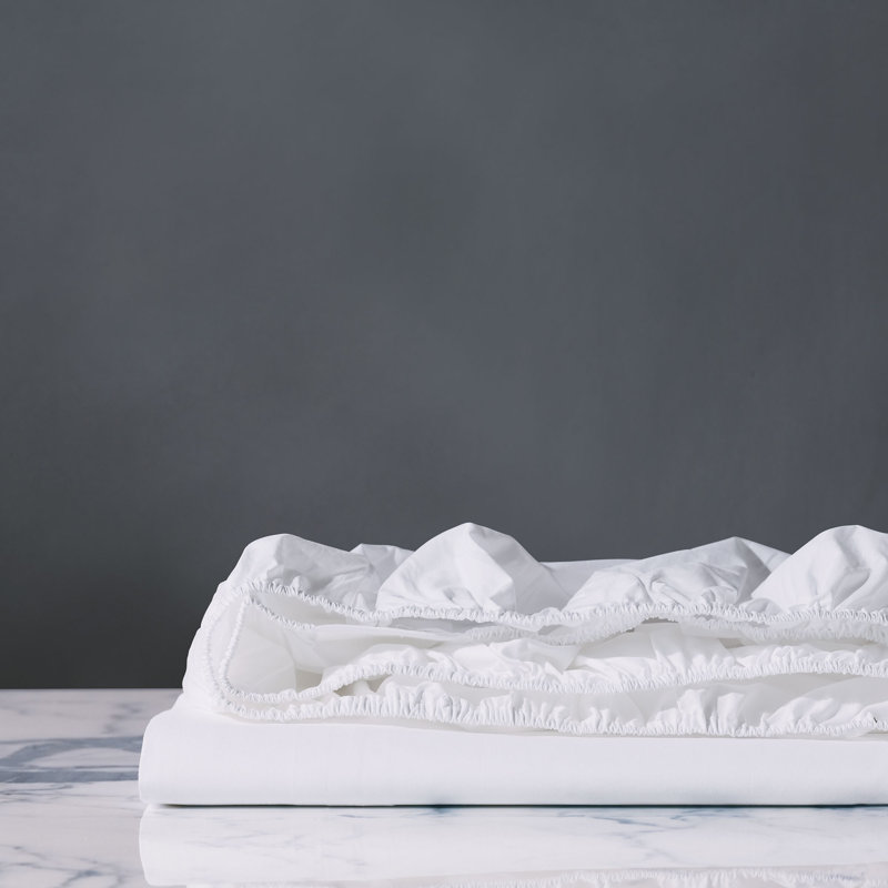 Vail Fitted Sheet, White, Twin XL Fitted Sheet