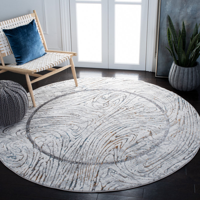Framingham Performance Abstract Rug, Round 6'7"