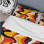 Ensemble de housse de couette jaune et rouge en microfibre Popart-742893174