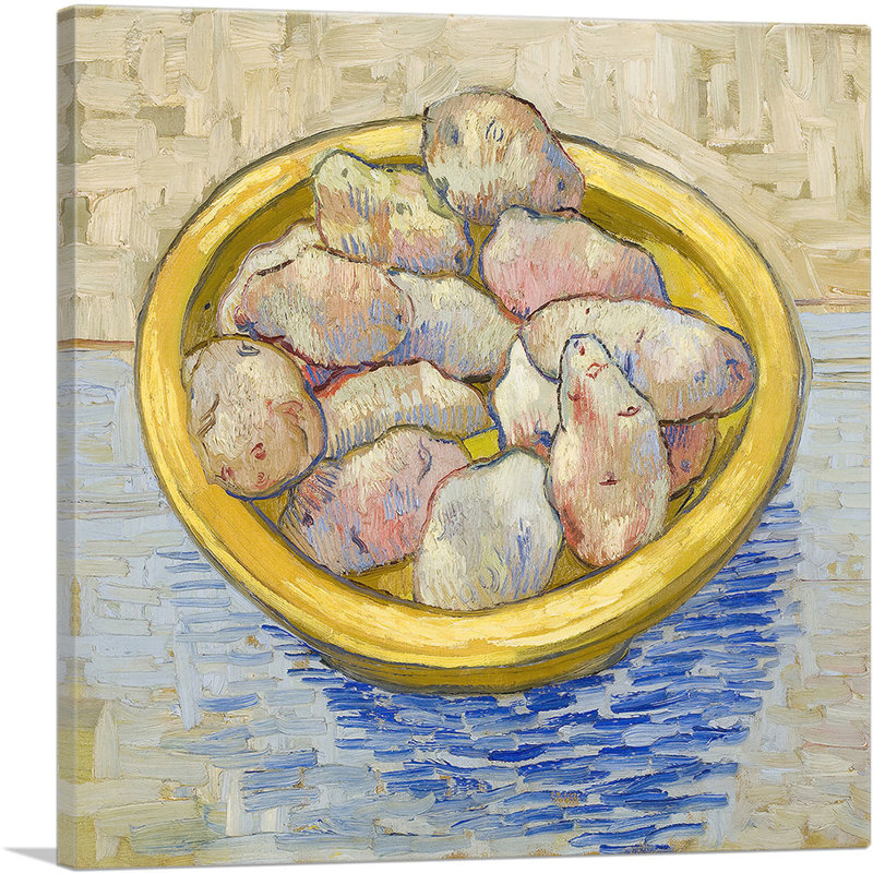 Nature morte aux pommes de terre - impression, H 36 po x l 36 po x P 0,75 po