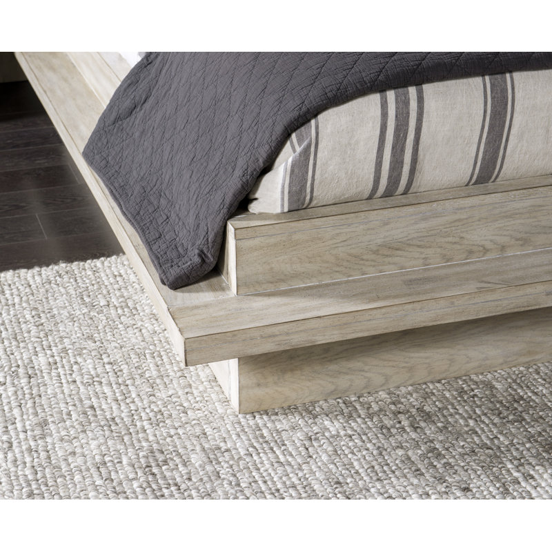Appleton Complete Upholstered Bed, King, Weathered Oak