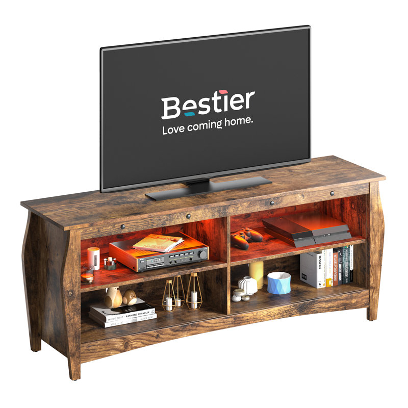 Meuble télé pour téléviseur de 65 po ou moins, Brun rustique
