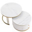 Table basse gigogne 2 tiroirs Elegant Grace
