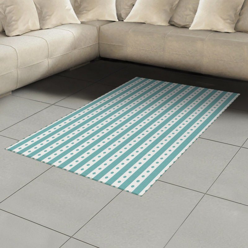 Tapis décoratif rétro en fibres à haute densité, Rectangle 2 pi 7 po x 5 pi
