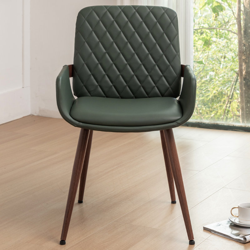 Chaises de salle à manger rembourrées Kopelynn, Vert