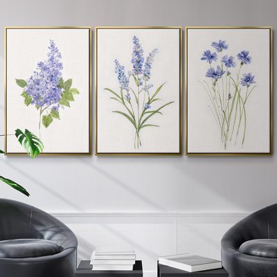 Ensemble de 3 cadres flottants sur toile