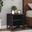 Alliyah 40cm W Metal Bedside Table-758425479