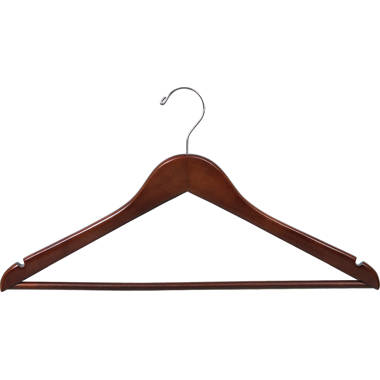 Rounded Wooden Kids Hanger with Natural Finish, 12 Inch Wood Top