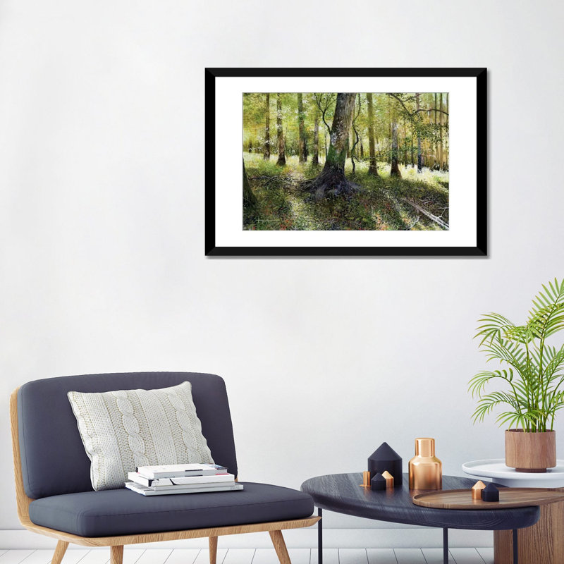 «Little Econ River», reproduction sur toile, H 24 po x l 32 po x P 1 po, Papier d'art encadré noir, Blanc