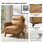 Mariessa Mid-Century Modern Genuine Leather Armchair-99082301